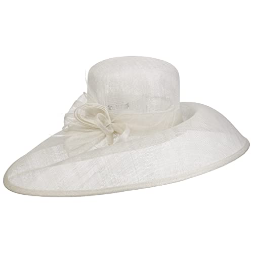 Seeberger Sinamay Wide Brim Anlasshut Damenhut Strohhut Sommerhut (One Size - weiß) von Seeberger