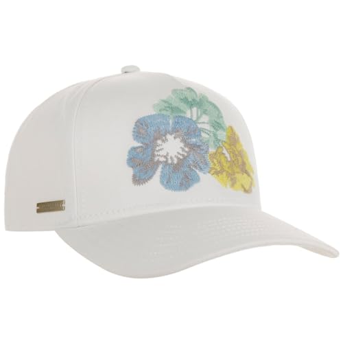 Seeberger Stitched Flowers Cap Basecap Baseballcap Damencap (One Size - weiß) von Seeberger