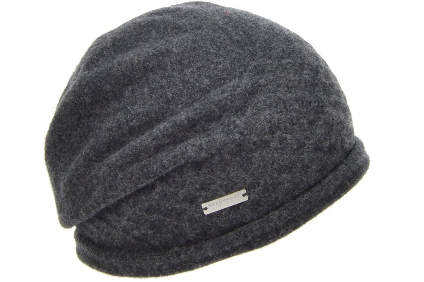 Seeberger Strickmütze Beanie-Wollstrickmütze mit kleinem Rollrand von Seeberger