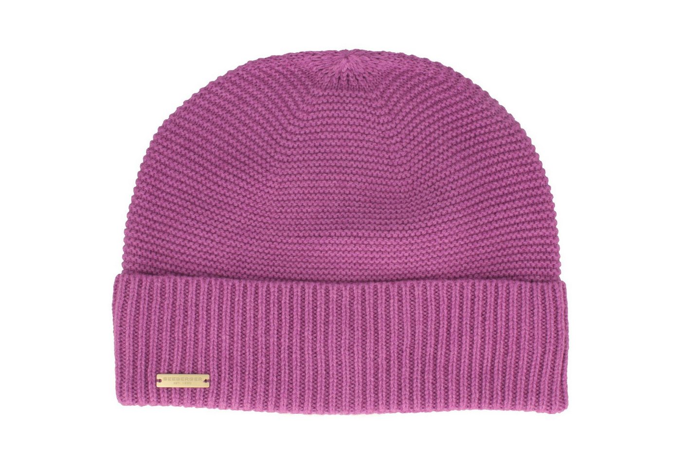 Seeberger Strickmütze Beanie mit Rippstrick-Umschlag von Seeberger