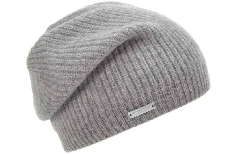 Seeberger Strickmütze Cashmere Headsock in Rippen Muster 18604-0 von Seeberger