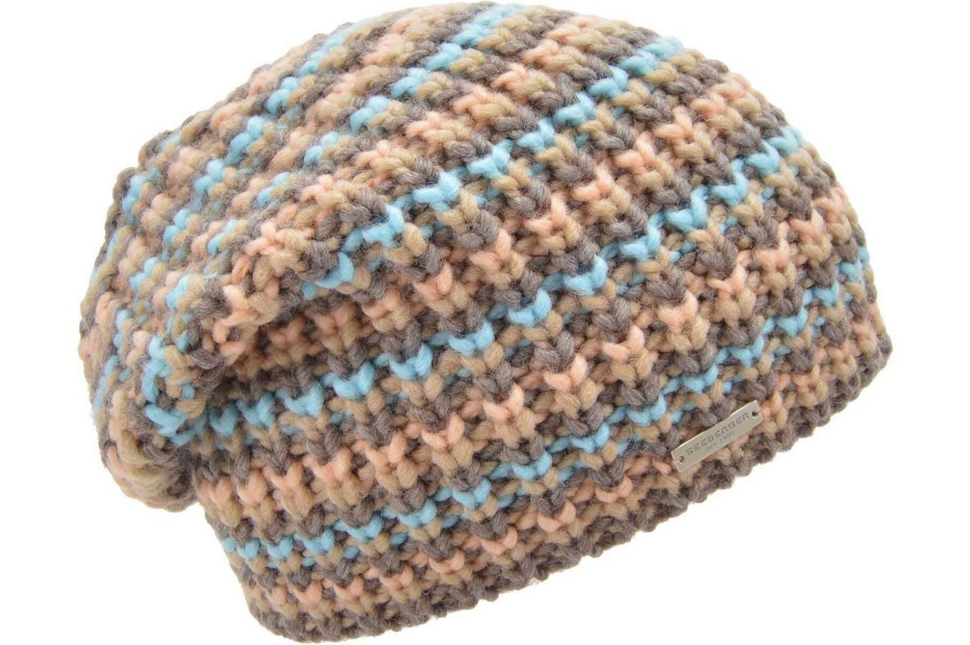 Seeberger Strickmütze Strick Headsock in Streifenoptik 19190-0 von Seeberger