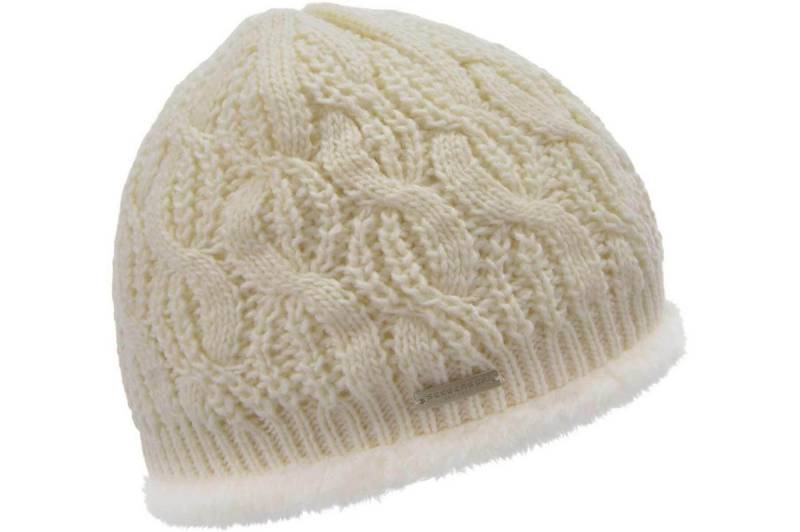 Seeberger Strickmütze Strickmütze mit Kunstfell Futter und Zopfmuster 19617-3 von Seeberger