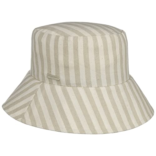 Seeberger Stripe Bucket Baumwollhut Stoffhut Fischerhut Sonnenhut Sommerhut Gartenhut (One Size - beige) von Seeberger