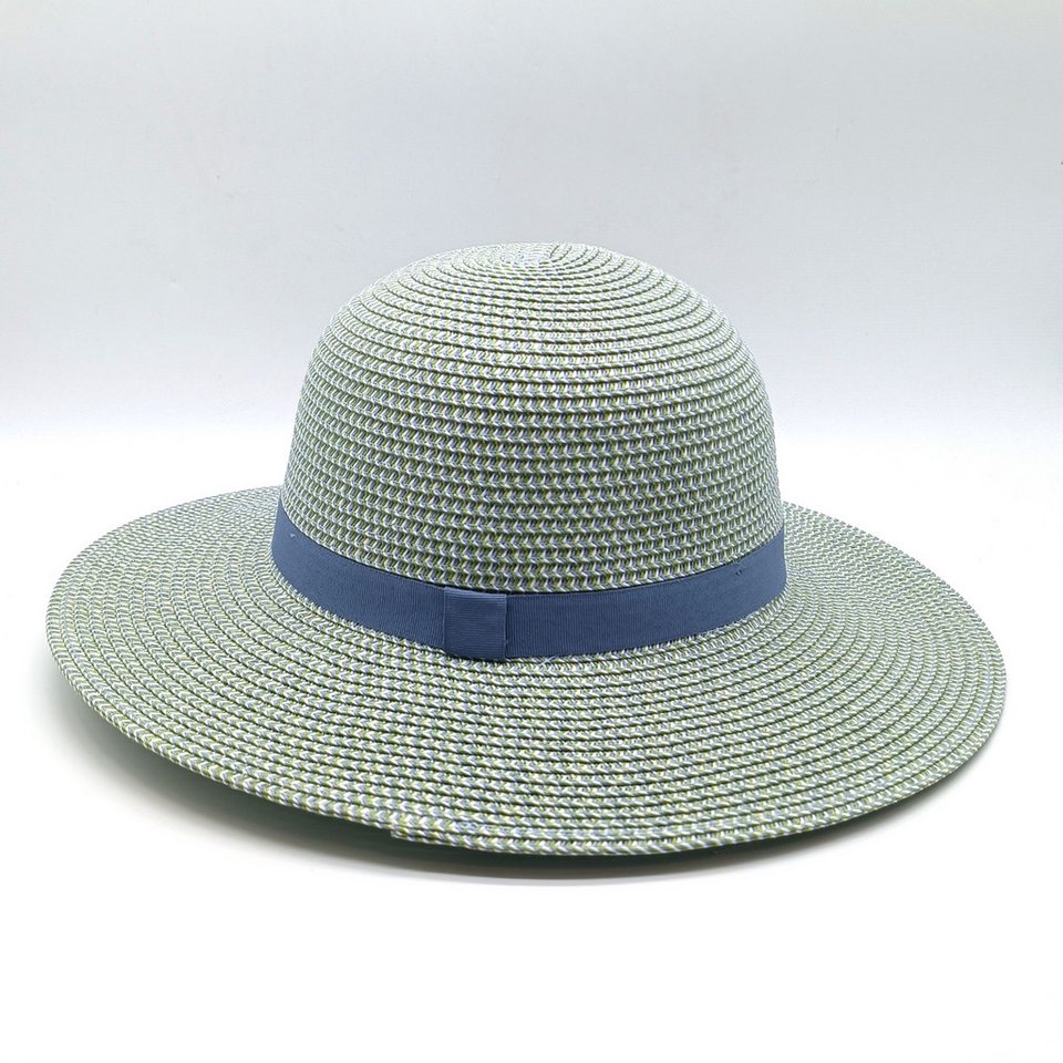 Seeberger Strohhut Flapper hellblau/jade von Seeberger
