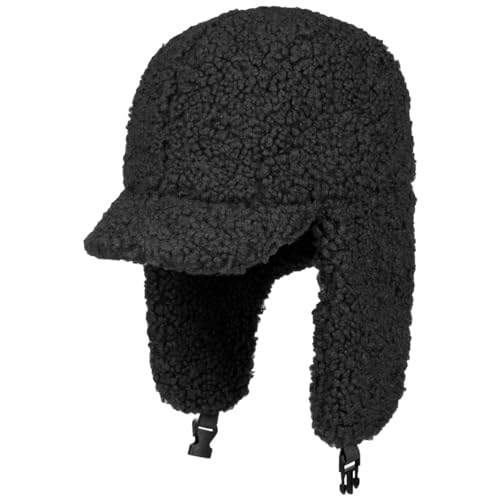 Seeberger Teddy Fur Fliegermütze Damenmütze Wintermütze Kunstfellmütze (M (56-57 cm) - schwarz) von Seeberger