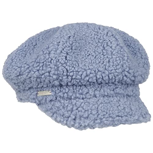 Seeberger Teddy Fur Ballonmütze Schirmmütze Damencap Wintercap Kunstfellcap Baker-Boy-Mütze (One Size - blau) von Seeberger