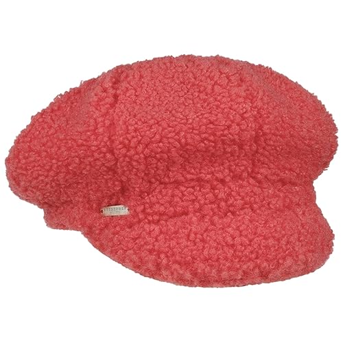 Seeberger Teddy Fur Ballonmütze Schirmmütze Damencap Wintercap Kunstfellcap Baker-Boy-Mütze (One Size - Koralle) von Seeberger