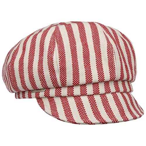 Seeberger Tropy Stripe Ballonmütze Schirmmütze Damencap (One Size - rot) von Seeberger