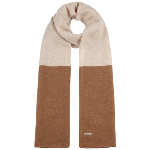 Seeberger Twotone Block Kaschmirschal Strickschal Wollschal Damenschal Damen - Winter Herbst-Winter - One Size camel von Seeberger