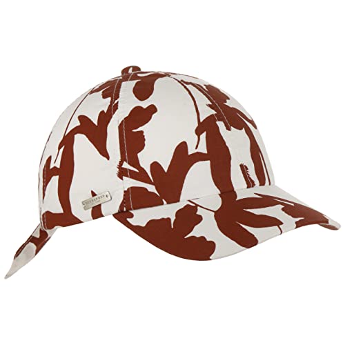 Seeberger Twotone Flower Cap Damencap Baseballcap Sommercap Sonnencap (One Size - rot) von Seeberger