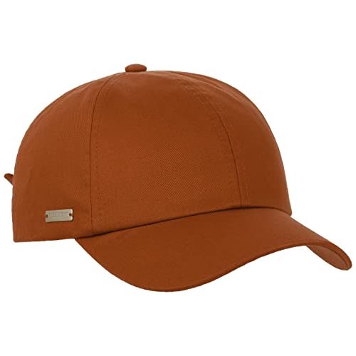 Seeberger Uni Cotton Damencap Basecap Baseballcap Sonnencap Baumwollcap Damen - mit Schirm Winter Herbst Frühjahr Sommer Frühling-Sommer Herbst-Winter - One Size Terracotta von Seeberger