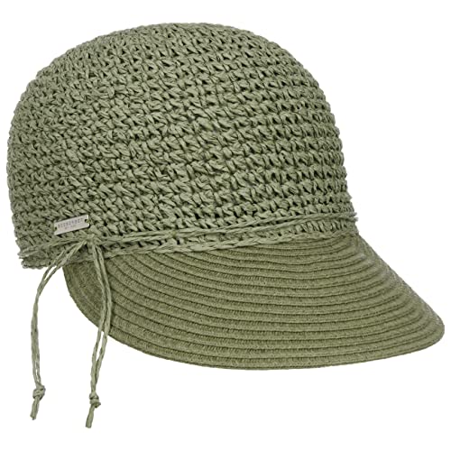 Seeberger Uni Rollable Crochet Cap Damencap Sommercap Sonnencap Sonnenvisor Strohcap Strandcap (One Size - Oliv) von Seeberger