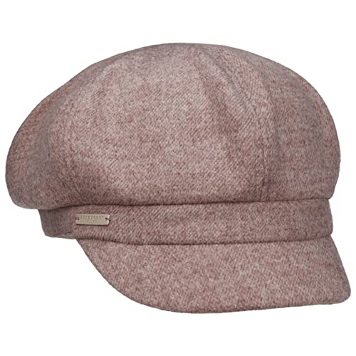 Seeberger Vanessa Melange Ballonmütze Baker-Boy-Mütze Newsboy-Mütze Damencap Schildmütze Schirmmütze Wintercap (One Size - rosa-meliert) von Seeberger