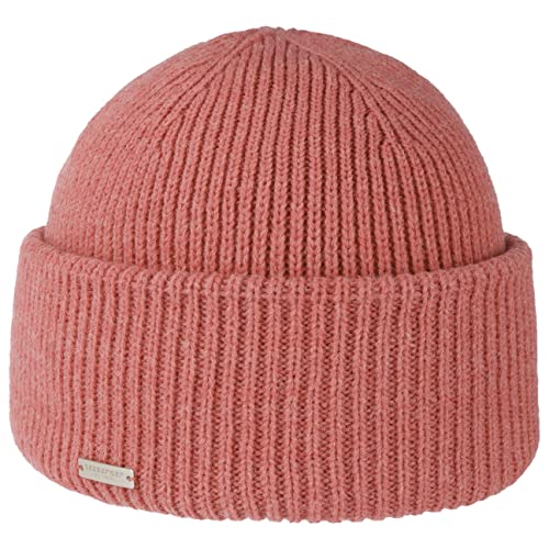 Seeberger Velasja Umschlagmütze Strickmütze Mütze Damenmütze Beanie (One Size - Koralle) von Seeberger