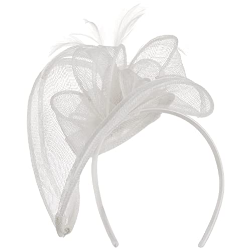 Seeberger Viadina Fascinator mit Federn Anlasshut Strohhut (One Size - weiß) von Seeberger