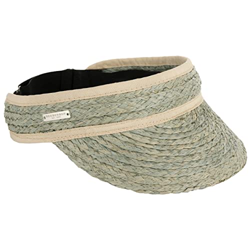 Seeberger Visor Sonnenvisor Raffia Schild Golfcap (One Size - Mint) von Seeberger