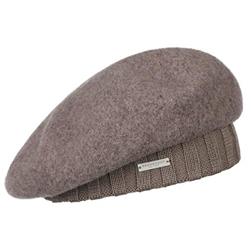 Seeberger Wollfilz Baske mit Strickbund Wollbaske Filzbaske Damenbaske Baskenmütze (One Size - Taupe) von Seeberger