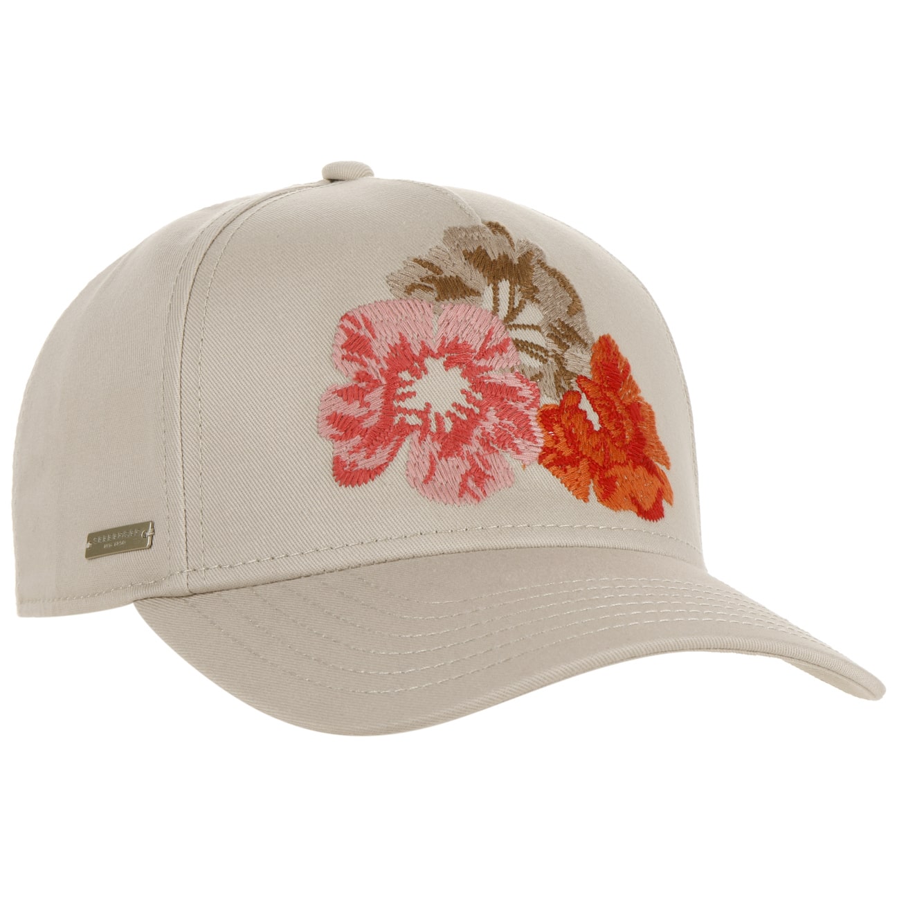 Stitched Flowers Cap by Seeberger von Seeberger