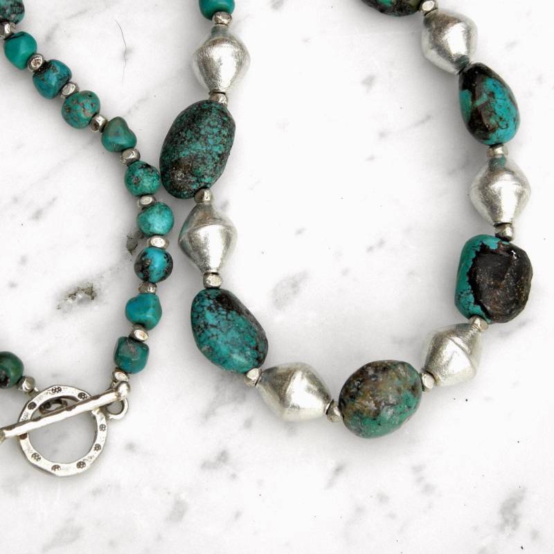 Türkis Perlenkette Von Seedlingdesigns, Sterling Perlen, Blau-Grün, Handgefertigt, Modern, Birthstone Schmuck Türkis Perlenkette Von Seedlingdesigns, Sterling Perlen, Blau-Grün, Handgefertigt, Modern, Birthstone Schmuck von SeedlingDesigns