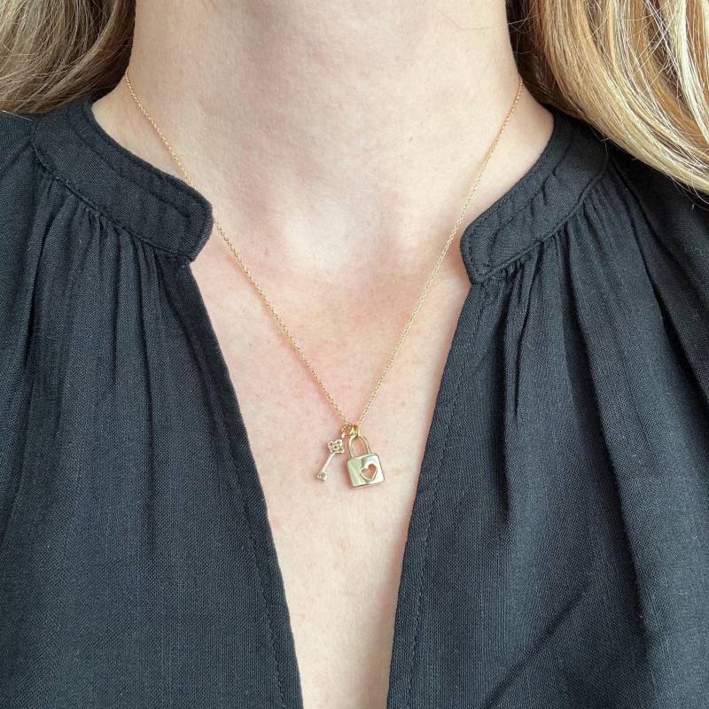 Beschütze Dein Herz, Christliche Geschenke, Geschenke Für Mädchen, Töchter, Goldene Herzkette, Schloss - Und Schlüsselhalskette, Herzmedaillon von SeedsMountains