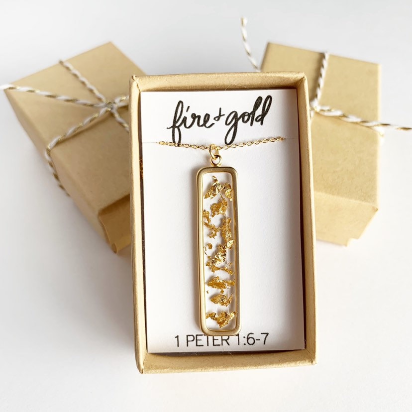Christliche Geschenke Für Frauen, Feuer & Gold, Halsketten Christlicher Schmuck, Inspirierende Geschenke, Ermutigende Christliche Geschenke Für Frauen, Feuer & Gold, Halsketten Christlicher Schmuck, Inspirierende Geschenke, Ermutigende von SeedsMountains