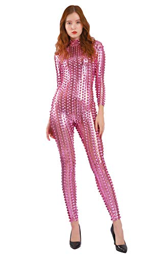 Seeksmile Unisex Catsuit Bodysuit aus Lycra - Pink - X-Large von Seeksmile