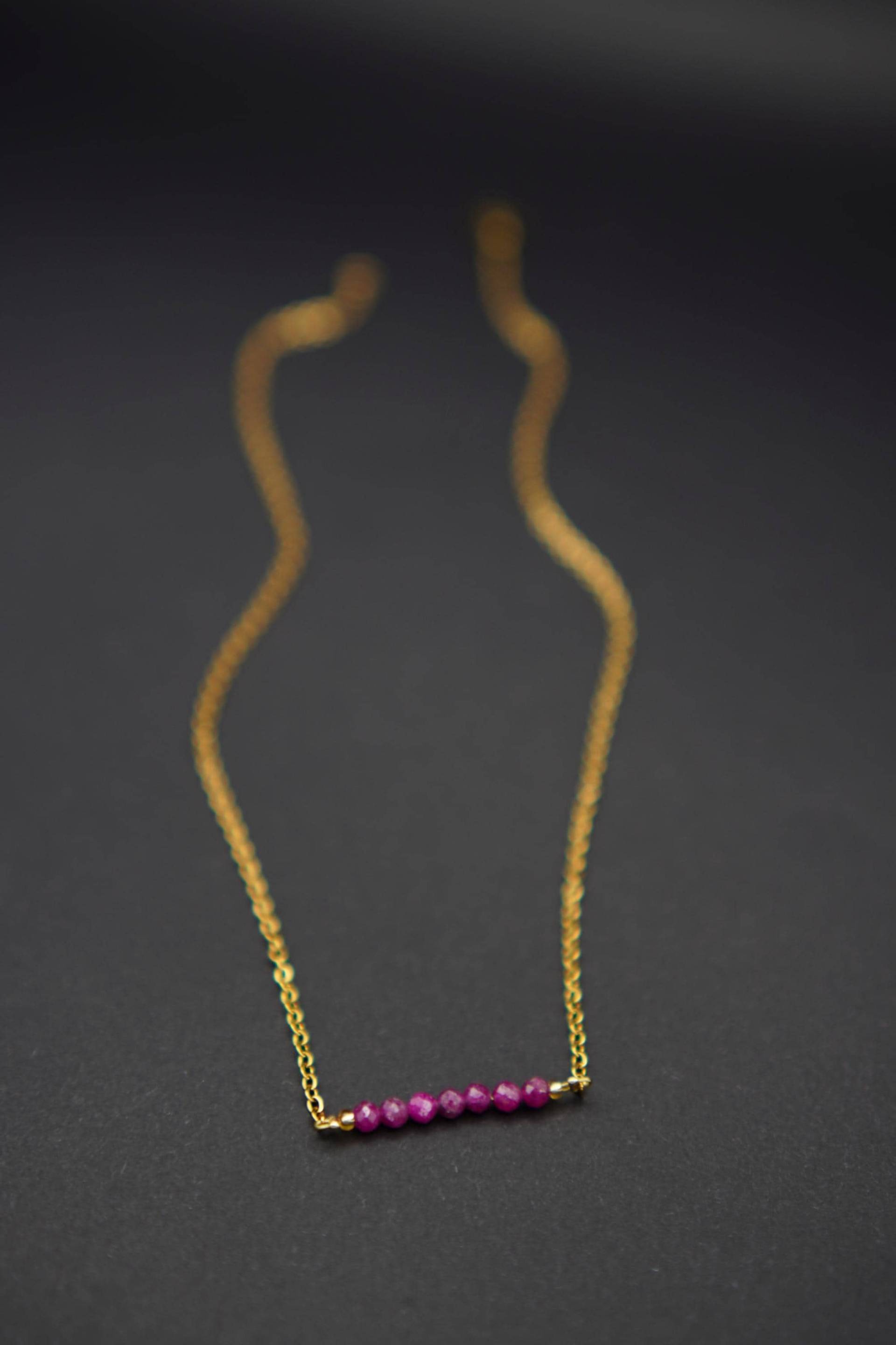 Zarte Edelsteinkette Mit Rubin von SeelenfreundShop