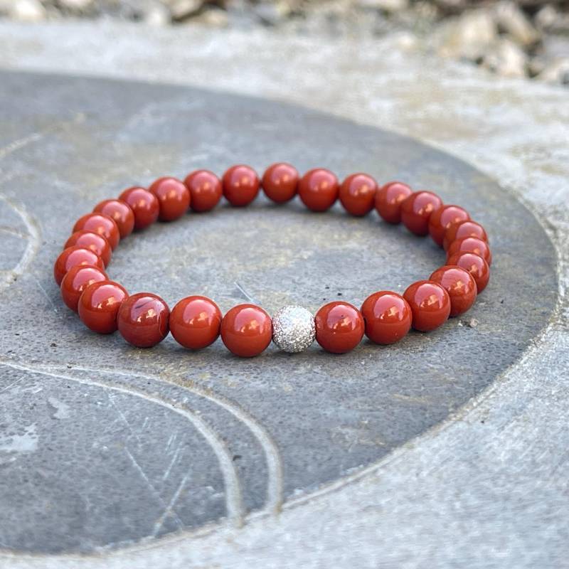 Rotes Jaspis Armband „Erdkraft" 3A Edelstein Silber Rotes Jaspis Armband „Erdkraft" 3A Edelstein Silber von Seelenwohl