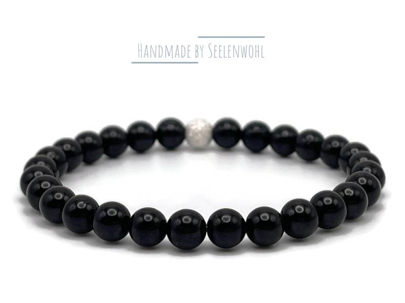 Schwarzer Turmalin Armband Silber Edelstein Schmuck Schwarzer Turmalin Armband Silber Edelstein Schmuck von Seelenwohl