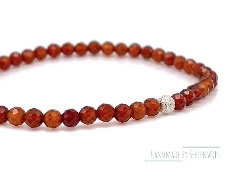 Spessartin Granat Armband Orange Facettiert Edelsteinarmband von Seelenwohl