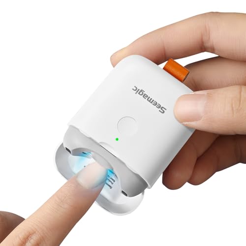 Elektrischer Nagelknipser 2 in 1 Automatischer Nagelknipser Nageltrimmer Nagelpolierer: Elektrischer Nagelschneider mit LED-Licht Elektrische Fingernagelfeile für Kinder Erwachsene, Weiß von Seemagic
