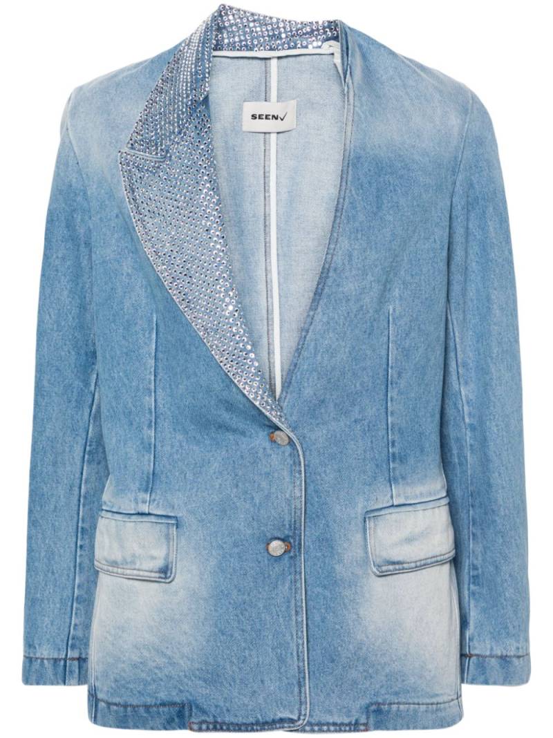 Seen Users Spotlight Jeans-Blazer mit einem Revers - Blau von Seen Users