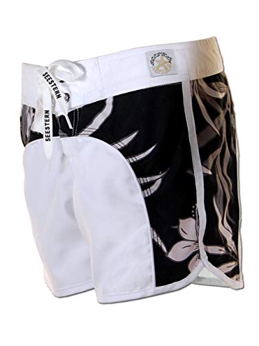 SEESTERN Damen Microstrech Boardshorts Surfshorts Boardshort Badehorts XS-4XL /1422 Weiss 2XL von Seestern Sportswear