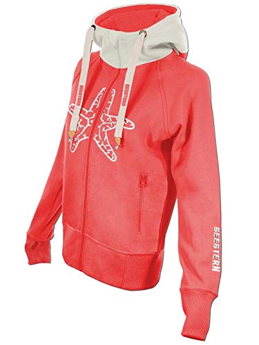 SEESTERN Damen Kapuzen Sweat Shirt Jacke Pullover Zip Hoody Sweater Gr.XS-3XL /1622 Sorbet S von Seestern Sportswear