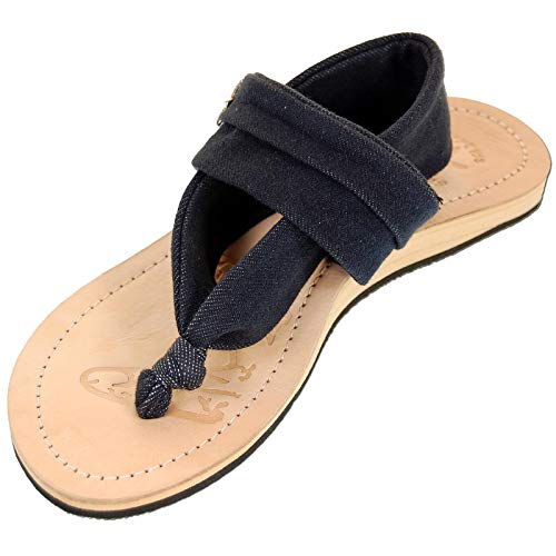 SEESTERN Damen Leder Zehentrenner Zehensandale Zehensteg Auslaufmod. in Gr.36 /c Blau_1552 EUR 36 von Seestern Sportswear