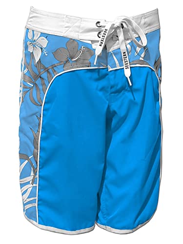 SEESTERN Damen Microstrech Boardshorts Surfshorts Boardshort Badehorts XS-4XL /2123 Türkis 3XL von Seestern Sportswear