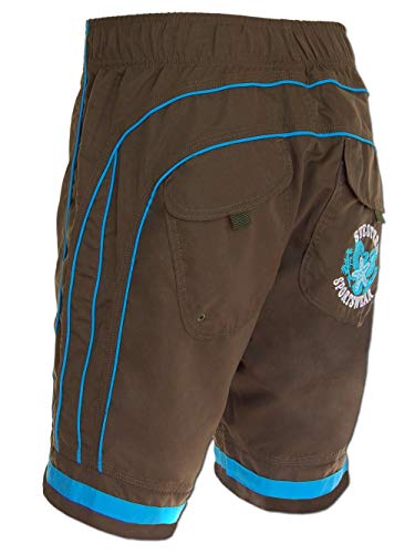 SEESTERN Herren Boardshorts Surfshorts Boardshort Badeshorts mit Gummizug hinten S-3XL mittellang 47-49cm /1944 Olive 3XL von Seestern Sportswear