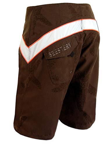 SEESTERN Herren Boardshorts Surfshorts Boardshort Surf Short Bade Shorts S-3XL /1745.bw Braun 2XL von Seestern Sportswear