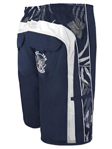 SEESTERN Herren Boardshorts Surfshorts mit Gummizug hinten& Eingrifftaschen S-3XL /1743 Blau 3XL von Seestern Sportswear