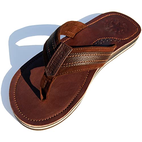 SEESTERN Herren Leder Zehentrenner Zehensandale Zehensteg Sandalen Gr.40-50 /FBA_1964.bw Braun EUR 50 von Seestern Sportswear