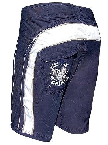 SEESTERN Herren Microstrech Boardshorts Surfshorts Boardshort Badehorts XS-3XL /2344 Blau L von Seestern Sportswear