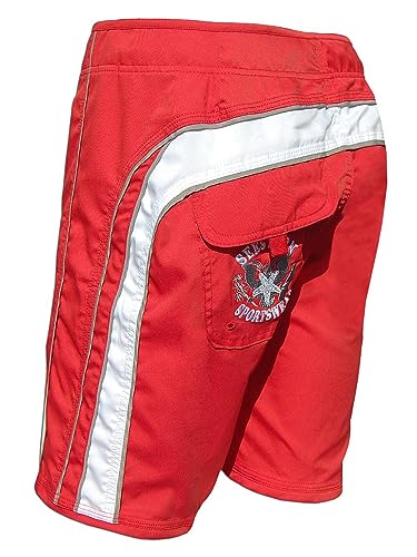 SEESTERN Herren Microstrech Boardshorts Surfshorts Boardshort Badehorts XS-3XL /2344 Rot 2XL von Seestern Sportswear