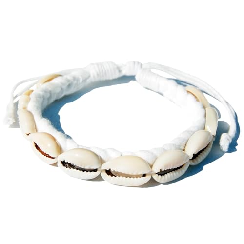 SEESTERN Kauri Muschel Armband/Armbänder Surfer Shell Bracelet /2001 Weiß_1 Stueck von Seestern Sportswear