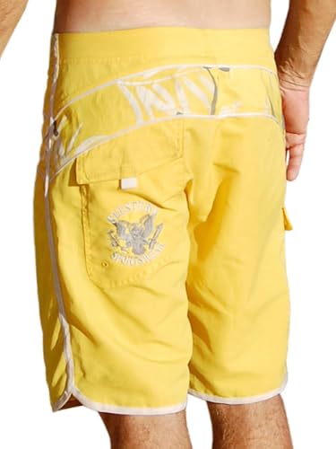 SEESTERN SPORTSWAER Herren Boardshorts Surfshorts Boardshort Surf Shorts Badeshorts XS-3XL /2430.yw Gelb XS von Seestern Sportswear