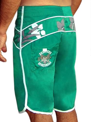 SEESTERN SPORTSWAER Herren Microstrech Boardshorts Surfshorts Boardshort Badehorts XS-3XL /2430 Grün 3XL von Seestern Sportswear
