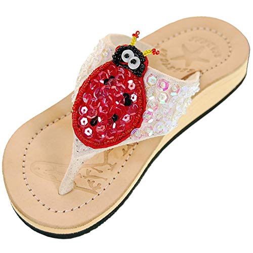 Seestern Sportswear Mädchen Leder Zehentrenner Zehensandale Zehensteg Auslaufmodell Größe 24-36/1405 Weiß EUR 25 von Seestern Sportswear