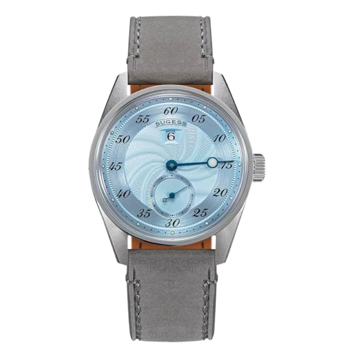 Seestern Sugess S451 Automatik Regulator Stahl Leder Grau Blau Herrenuhr, grau, Armband Seestern Sugess S451 Automatik Regulator Stahl Leder Grau Blau Herrenuhr, grau, Armband von Seestern