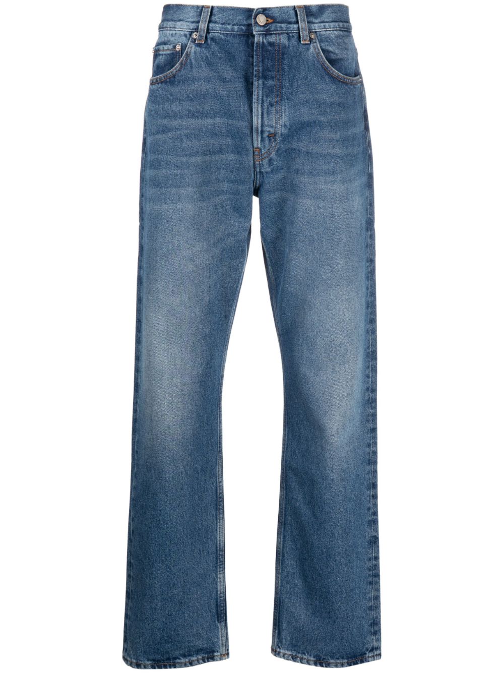 Séfr Halbhohe Straight-Leg-Jeans - Blau von Séfr