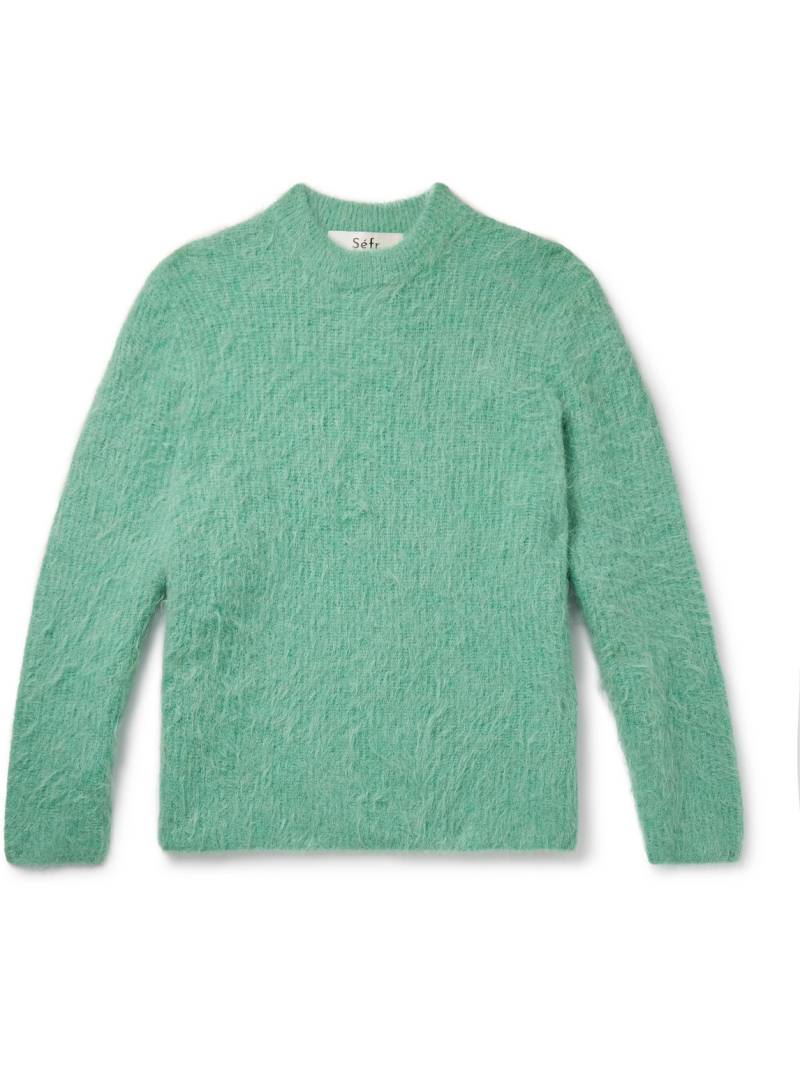 Séfr - Haru Alpaca-Blend Mock-Neck Sweater - Men - Green - XL von Séfr